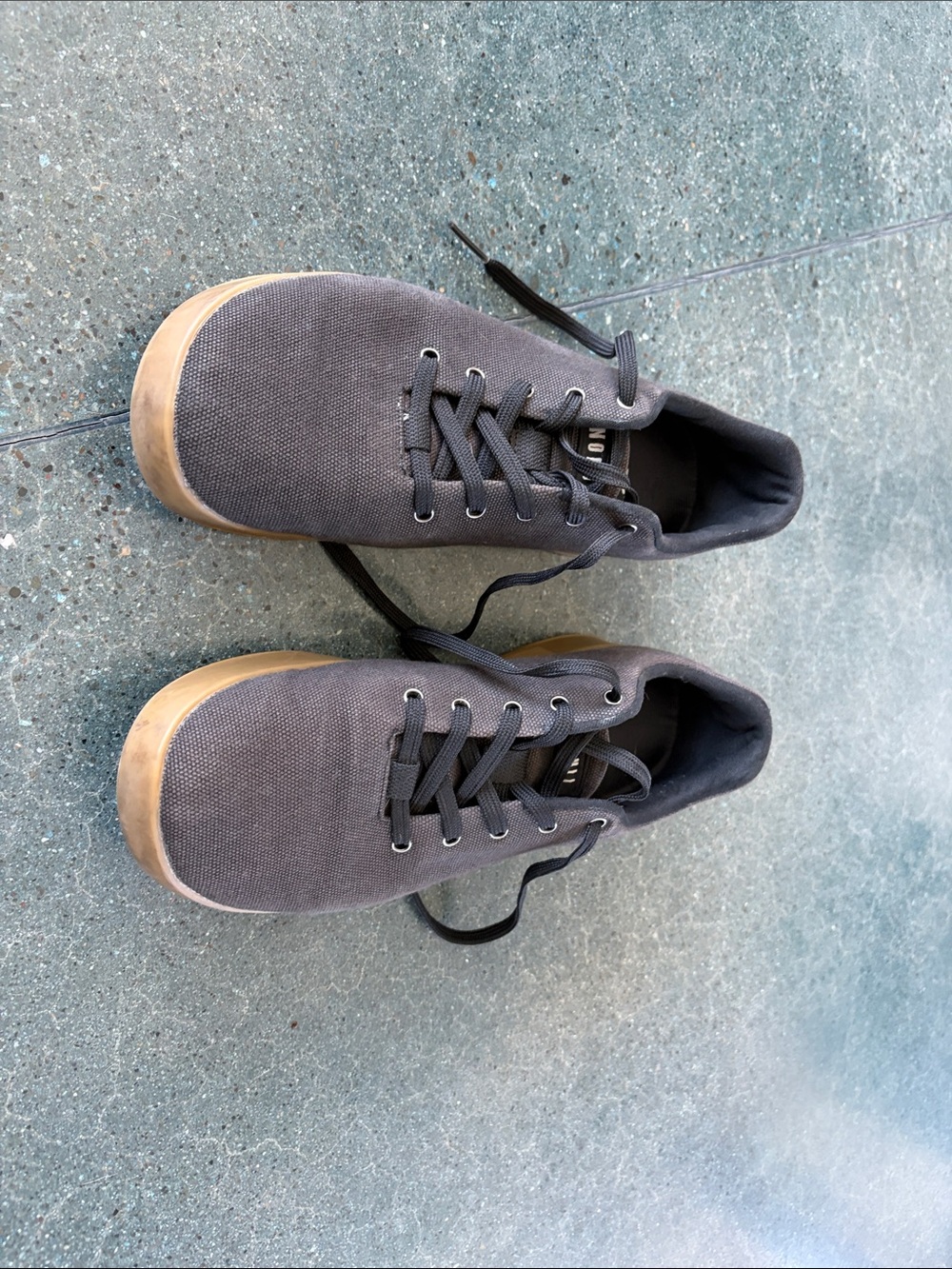 NOBULL Gray Canvas Trainer with Gum Sole